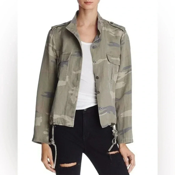 Rails Linen Blend Maverick Sage Camouflage Utility Jacket Women’s Size XS - Picture 1 of 5